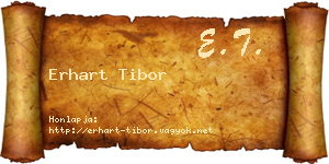 Erhart Tibor névjegykártya
